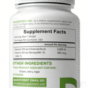 Suplemento Halal <span class=keywords><strong>Kosher</strong></span> D3 K2 6000 UI D3 120 MCG K2 Equilibra el Sistema Inmunológico y la Densidad Ósea Cápsulas Blandas de Vitamina D3 K2 - Product Image 4