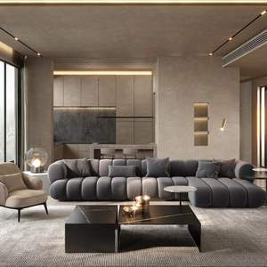 चंद्रमा ट्री होम फर्नीचर एल आकार के अनुभागीय सोफे यूरोपीय शैली लिविंग रूम मखमली सोफे सेट मॉड्यूलर कूचों कोने सोफे - Product Image 6