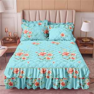 Juego de Falda de Cama con Estampado Floral de Doble Capa, 30 Unidades, 100% Poliéster, 100 Hilos, Lavable, Ropa de Cama para el Hogar, USA Mairun - Product Image 2