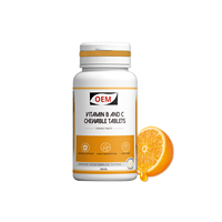 Comprimés à croquer de Vitamine B Complexe à Marque Blanche Personnalisée B12 B1 B2 Acide Folique Supplément Multiminéral Santé OEM ODM