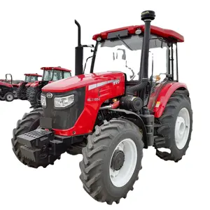 Famous Brand YTO 100HP NLX1054 4x4 Wheel Agricolas Farm Tractor with Implements