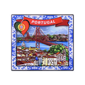 Imán de Refrigerador Personalizado de Gran Tamaño con Diseño de Ciudad de <span class=keywords><strong>Portugal</strong></span>, Recuerdo de Viaje, Artesanía de Resina, Forma Moderna, Impermeable - Product Image 1
