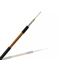 Câble coaxial isolé RG59 avec gaine en PVC, longueur 305 m, conducteur en cuivre nu, blindage en feuille d'aluminium, connecteur F/BNC pour