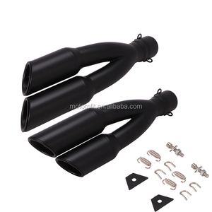 Convient pour la <span class=keywords><strong>moto</strong></span> de sport Yamaha Kawasaki Modifié Thunder <span class=keywords><strong>Silencieux</strong></span> d'échappement gauche et droit 38-51MM - Product Image 2