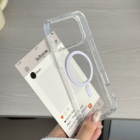 Coque de Téléphone Magnétique Transparente Tendance pour iPhone 17 Pro, Personnalisable, Compatible Recharge Sans Fil pour iPhone 17 16 15 14 13 12 11