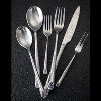 Couverts en acier inoxydable pour restaurant et hôtel, vaisselle en argent, cuillère à steak, fourchette et couteau