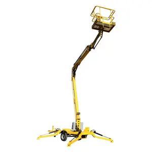 Jin Yang HU qytgz 200kg 10-22m điện nhỏ bùng nổ nâng Trailer gắn towable Boom Lift