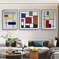 Vente directe d'usine, peinture décorative, art mural abstrait de haute qualité personnalisé, peintures murales pour fond de canapé