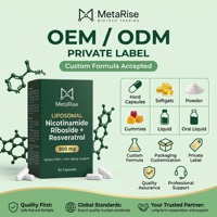 Capsules de nicotinamide riboside 900 mg avec trans-resvératrol, NAD+ liposomal, soutient l'énergie cellulaire et lutter contre le vieillissement