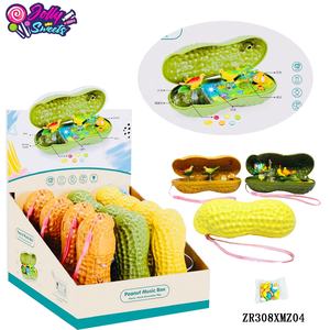 JollySweets Nouveauté Boîte à bonbons en forme de cacahuète avec lumière et <span class=keywords><strong>musique</strong></span> Conteneur à bonbons en plastique Jouet à bonbons - Product Image 3