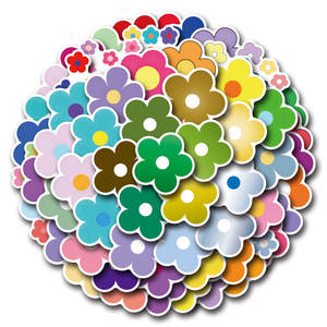 VSCO-Mini Autocollants Graffiti pour Fille, Livre, <span class=keywords><strong>Chambre</strong></span> à Coucher, Décoration Murale, Peinture Colorée, 60 Pièces - Product Image 2