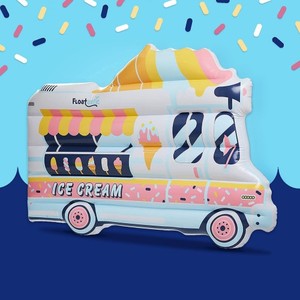 Flotador Inflable de PVC MAKE WAVES para Piscina, 72x52 Pulgadas, Diseño Divertido en Forma de Camión de Helados para Adultos - Product Image 4