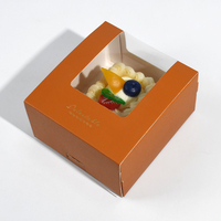 Vente en gros de boîtes à gâteaux personnalisées imprimées en PET boîtes en papier avec fenêtre livraison rapide boîte à beignets avec logo