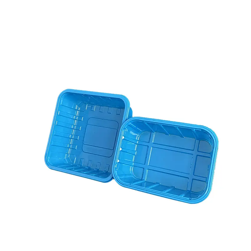 Plateau de champignon en plastique PET dur rectangulaire limité