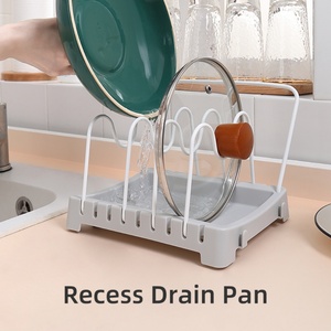 Spoon Rest and Lid Holder <b>Pan</b> Cover Holder Pot Lid Storage Pot Lid Holder Cutting Board Drain Rack Countertop Shelf - Product Image 3
