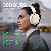 Headphone Nirkabel SADES Over-Ear dengan Active Noise Cancellation, Dynamic Driver, Fast Charge 5.0, Waktu Putar 20+ Jam, Ringan untuk Olahraga dan Perjalanan