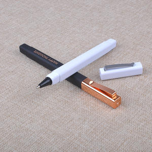 Custom Advertising logo Cheap Gold Rubber Finished Soft Hotel square Ball <b>Pen</b> - Product Image 2