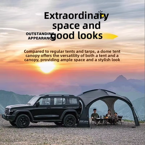 Carpa de Techo Abombado Negra Estándar, Toldo Protector Solar UV, Refugio para Acampar al Aire Libre, Resistente a la Lluvia, <span class=keywords><strong>Impermeable</strong></span> 2000-3000mm, <span class=keywords><strong>Plegable</strong></span> - Product Image 3