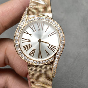 Montre mécanique automatique de luxe personnalisée en or 18 carats avec moissanite et zircon VVS, vente en gros - Product Image 4