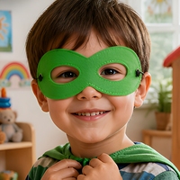 Masque pour les yeux en feutre pour enfants, masque de costume de super-héros réglable avec élastique pour Halloween, anniversaire, cosplay, fête