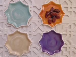 อุปกรณ์จัดงานปาร์ตี้ดามาย อีด มูบารัค จานกระดาษทรงแปดเหลี่ยม ผู้ผลิตจานกระดาษทรงแปดเหลี่ยมแบบกำหนดเอง ผ้าเช็ดปาก แก้วสำหรับอีด มูบารัค - Product Image 3