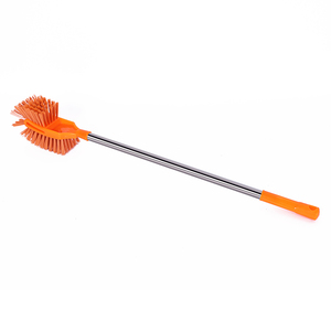 Cepillo de inodoro con mango de acero inoxidable, producto de limpieza de cuencos de <span class=keywords><strong>baño</strong></span> de cerdas duras con diseño manual <span class=keywords><strong>para</strong></span> limpieza de inodoros - Product Image 3