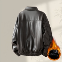 Veste de pilote pour homme avec logo personnalisable, taille plus, respirante, coupe-vent, veste en PU pour moto, veste décontractée d'hiver, résistante au froid