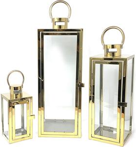 Metal Set of 3 Stainless Steel <strong>Candle</strong> Holder <strong>Lantern</strong> Decorative <strong>Lantern</strong> for Home Decor - Product Image 2