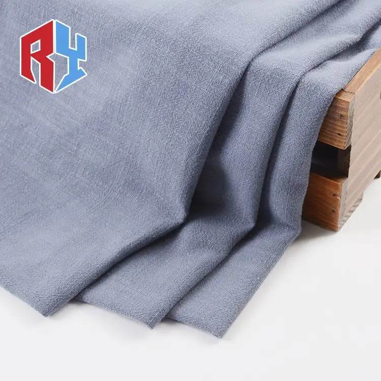 Kain viscose linen kain kualitas tinggi murah 85% linen 15% rayon 135GSM kain untuk pakaian abaya
