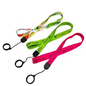Custom Printed <b>Safety</b> Breakaway Polyester Nylon Lanyard Cheap Promotional Phone <b>Keychain</b> and ID Card Holder with Vendor Logo - Product Image 1