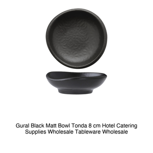 Black Matt Round Bowl Ø 8 cm Gural - Product Image 2