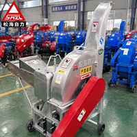 Broyeur de fourrage automatique 9Z-5.5A en acier inoxydable à alimentation par convoyeur, machine à broyer l'herbe et l'ensilage, coupe-fourrage à haut rendement pour animaux