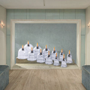 مجموعة الحجامة البلاستيكية بالتفريغ الهوائي مقاس 1.8 للعلاج الفردي للجسم كله وأداة تمديد الرقبة - Product Image 2