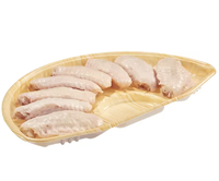 Assiettes jetables carrées et rectangulaires noires, jaunes, rouges et blanches pour plats à emporter, compatibles micro-ondes, en plastique, pour la vente en gros