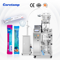 Machine d'emballage automatique verticale compacte à trois soudures latérales pour sachets de liquides (javel, détergent, shampoing, sauce)