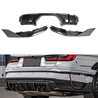 Kits carrosserie en carbone sec : Lame de pare-chocs arrière, ailerons, becquet, séparateur et diffuseur pour BMW G80 M3 G82 M4