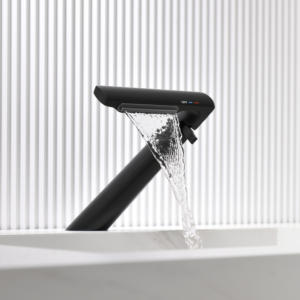 Grifo de lavabo blanco de alta gama con <span class=keywords><strong>cascada</strong></span>, mezclador de un solo orificio y un solo manillar, acabado blanco - Product Image 3