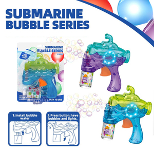 2026 New Arrival Transparent Light up Ship <b>Boat</b> Bubble Gun <b>Toy</b> for Kids Outdoor Water Play Bath Time Fun Summer Party Gift - Product Image 2