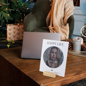 Khung bằng gỗ Wedding party Thẻ bảng hiển thị đứng cơ sở bằng gỗ - Product Image 5