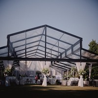 Tente de réception commerciale en aluminium avec couverture en PVC blanc imperméable, grande tente d'extérieur pour mariage, gala, fête d'entreprise, événement