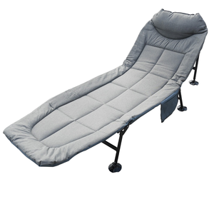 เตียงพับโลหะแบบสามตอนทันสมัย สำหรับพักกลางวันในออฟฟิศ ใช้ในบ้านและนอกบ้าน - เตียงพักผ่อนพกพาสำหรับผู้ใหญ่ - Product Image 1