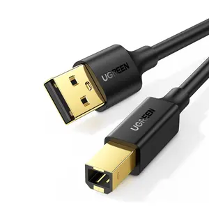 Cabo usb para impressora ugreen, adaptador usb a para b 2.0, cabo usb b, impressora de alta velocidade, ideal para scanner