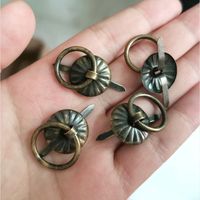 Antique Mini anneau en métal poignées de traction pour boîte à bijoux coffre armoire tiroir petit anneau poignée