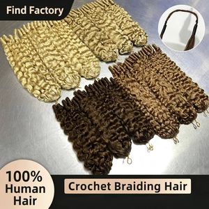 Cheveux humains bouclés en vrac de <span class=keywords><strong>France</strong></span>, sans trame, pour tressage au crochet, extensions de cheveux humains vierges bruts, plusieurs couleurs, vente en gros - Product Image 1