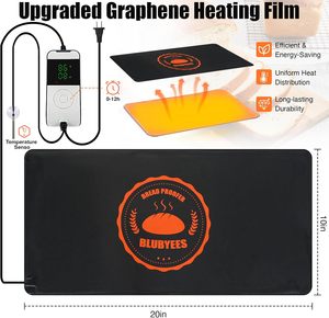 Arranque de masa fermentada digital, alfombrilla de calentamiento, almohadilla de prueba de masa calentada con control de temperatura preciso y temporizador para pan - Product Image 3