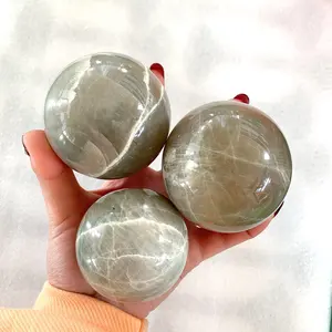 Toptan yüksek kalite doğal yeşil aytaşı topu kristal küre şifa küreler taş kuvars Mineral taş