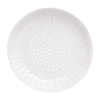Assiette de cuisson vapeur en céramique sous glaçure de style américain pour pains vapeur, mantou, boulettes de fruits de mer, avec design de drainage en cage