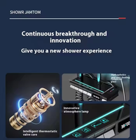 Nouveau laiton mural douche atmosphère numérique lumière Piano affichage numérique salle de bain LED douche robinet Piano douche mélangeur ensemble