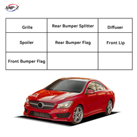 C117 accessoires extérieurs séparateur de becquet de toit arrière diffuseur arrière lèvre de pare-chocs avant pour Mercedes Benz classe CLA C117 2013-2019