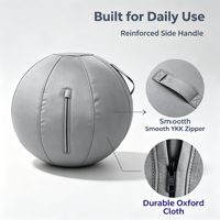 Housse de ballon de gym/yoga/fitness en tissu durable anti-éclatement PVC et plastique pour ballon de siège